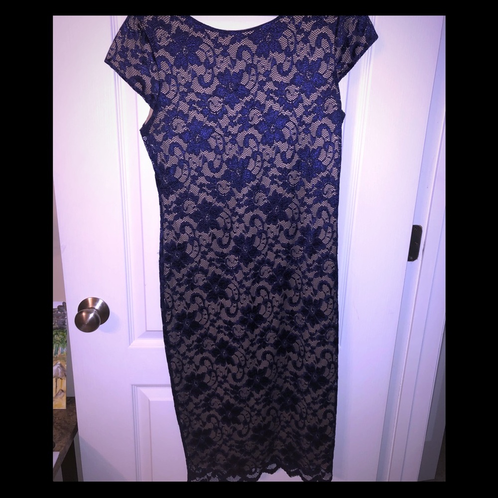 Navy blue lace dress